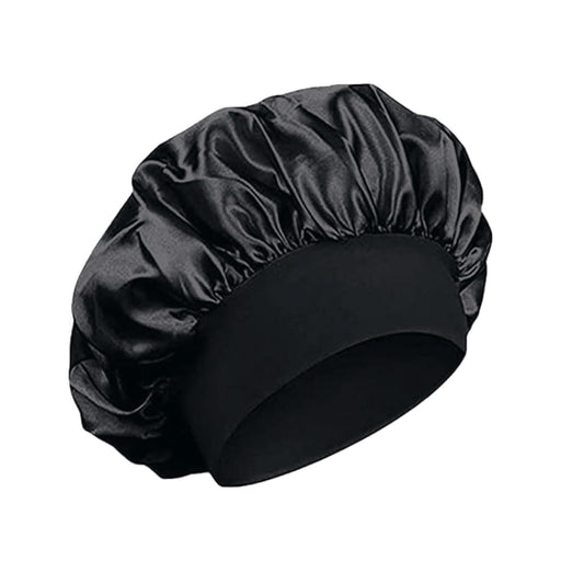 iLamvie Bonnet Satin Cheveux Nuit, Bonnet De Nuit Satin, Bonnet Soie Cheveux Nuit Bonnet Cheveux Nuit Pour Femmes Cheveux Longs Cheveux Bouclés(Noir)