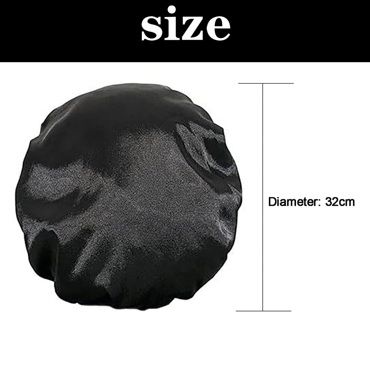 iLamvie Bonnet Satin Cheveux Nuit, Bonnet De Nuit Satin, Bonnet Soie Cheveux Nuit Bonnet Cheveux Nuit Pour Femmes Cheveux Longs Cheveux Bouclés(Noir)