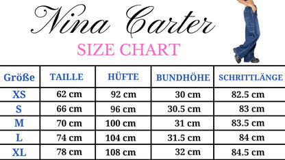 Nina Carter YY301 Jean carpenter pour femme - Jean stretch large au look usé avec jambes évasées, Bleu foncé (Yy301-9), M